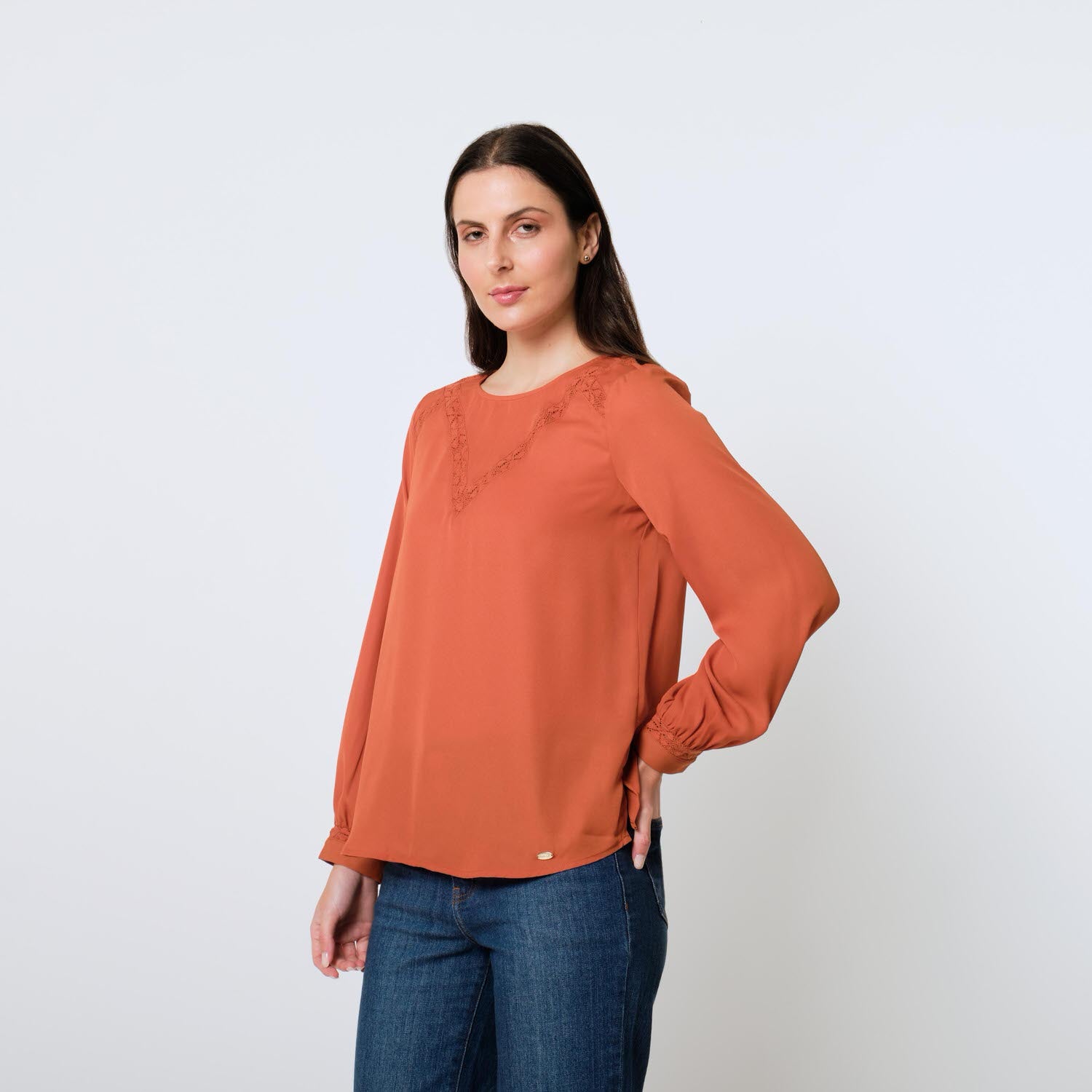 Blusa Gitana Naranja