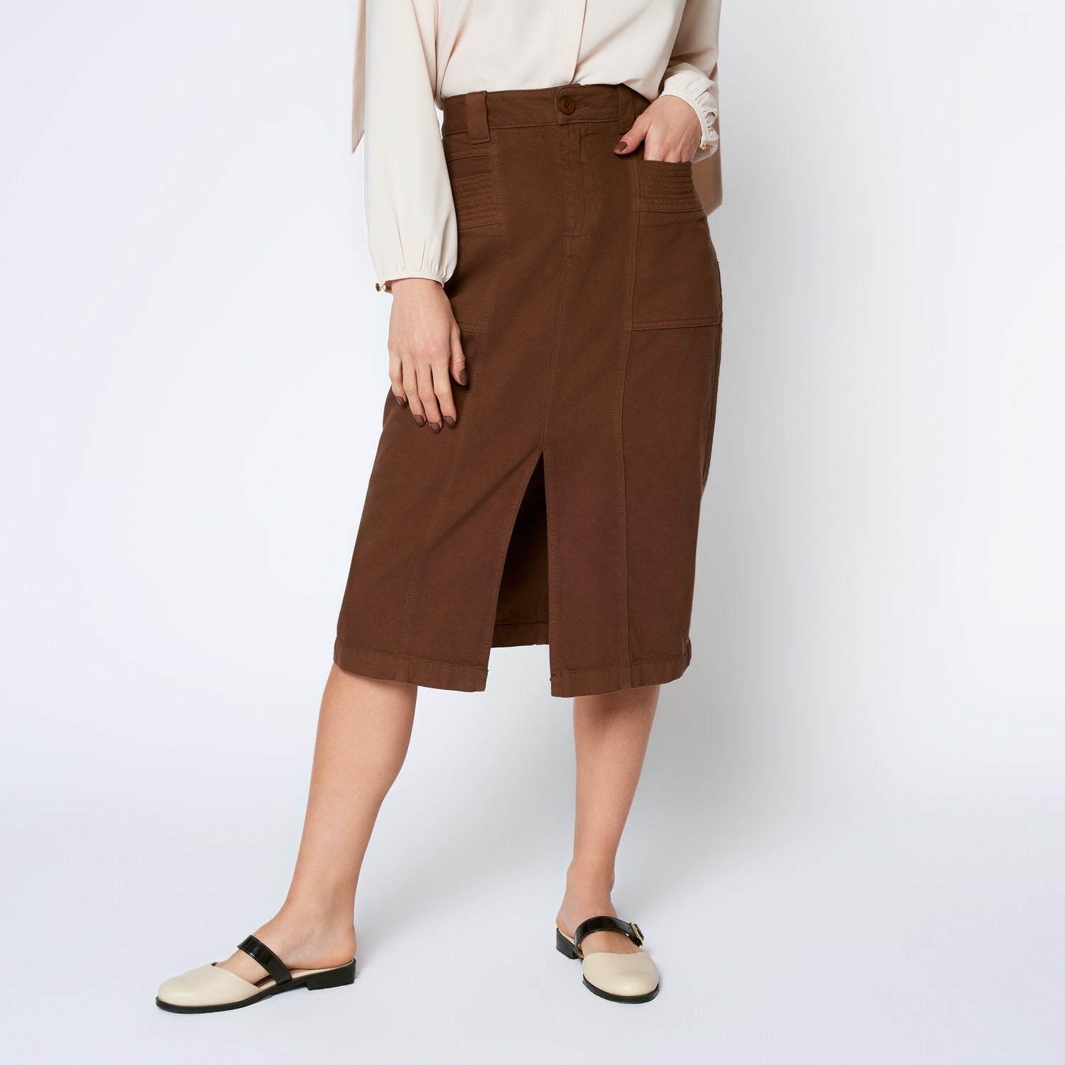 Falda Karim Marron