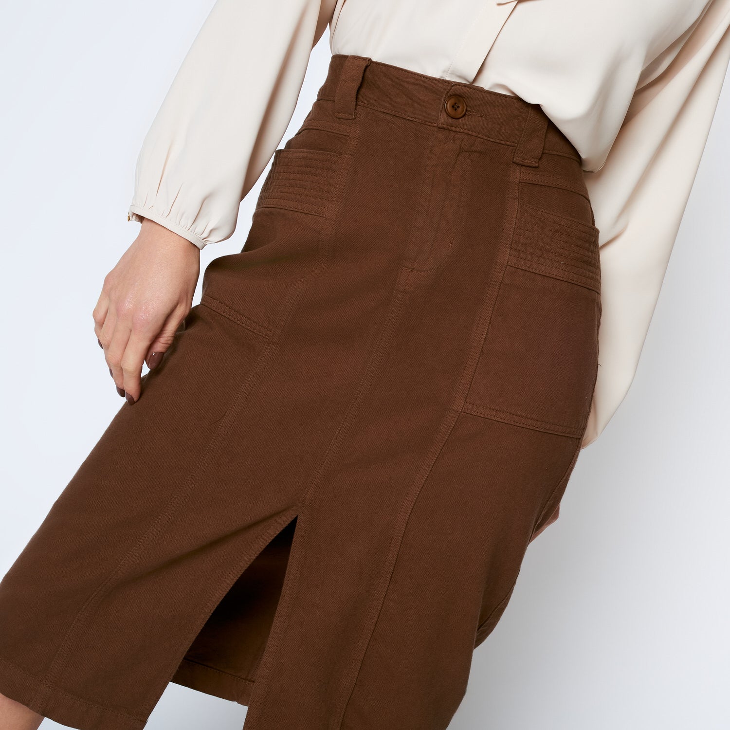 Falda Karim Marron