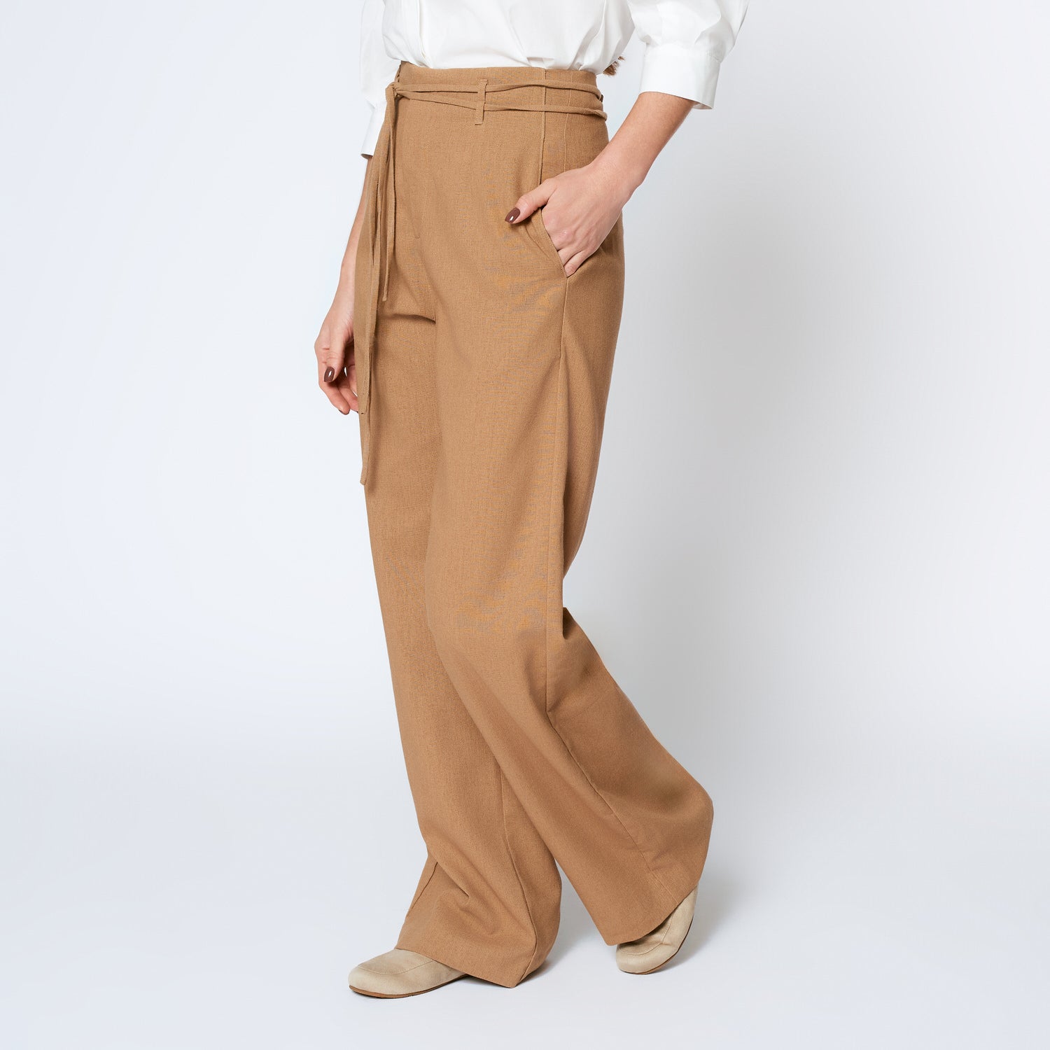 Pantalon Flor Camel